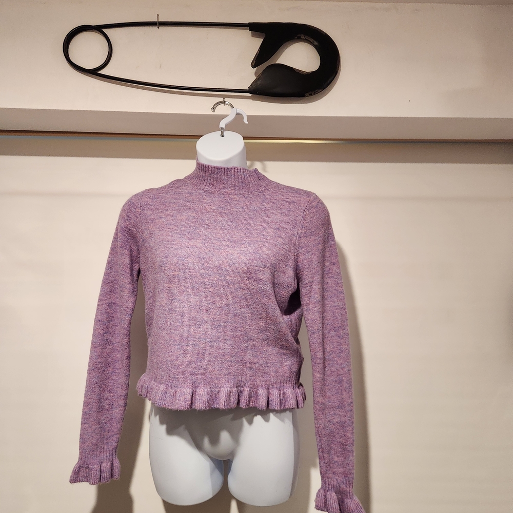 BCBG Paris Purple Cowl Neck Sweater